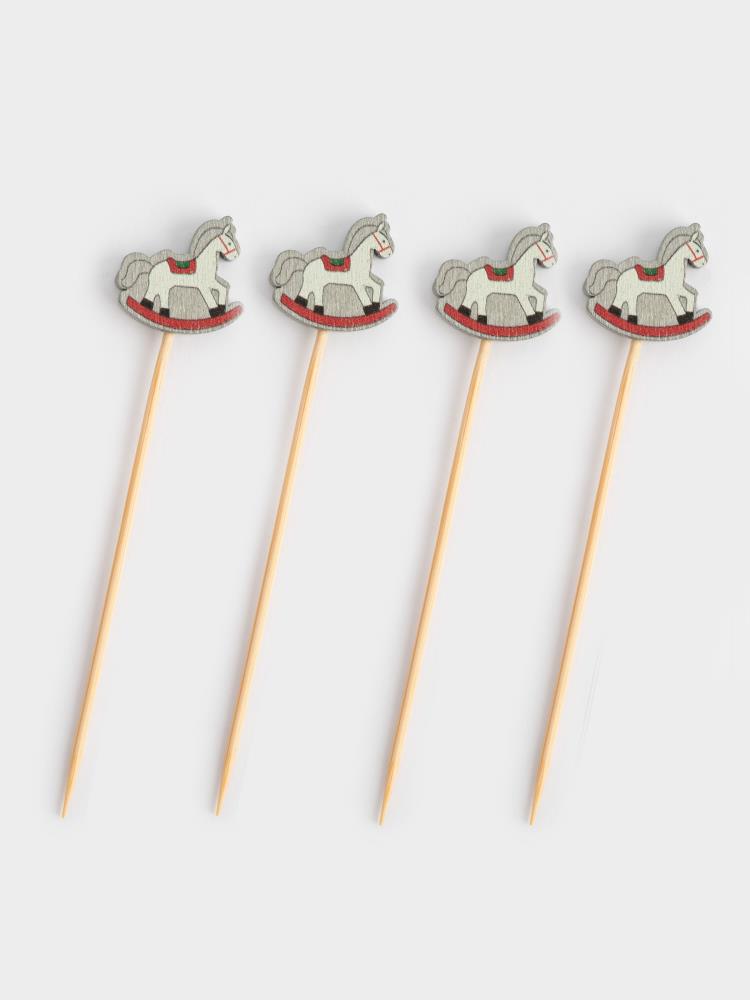 Шпажка для канапе, 9 см, 20 шт, бамбук, Лошадка, Bright horse