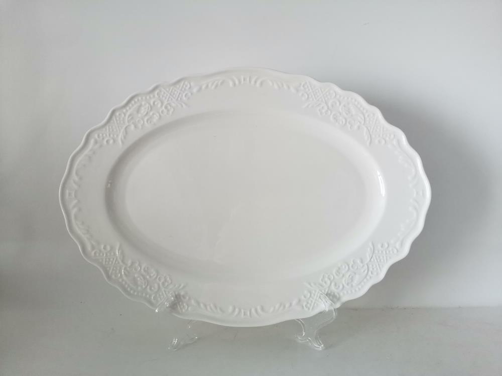 Вензель Блюдо овальное 30х21см  фарфор кратно 6