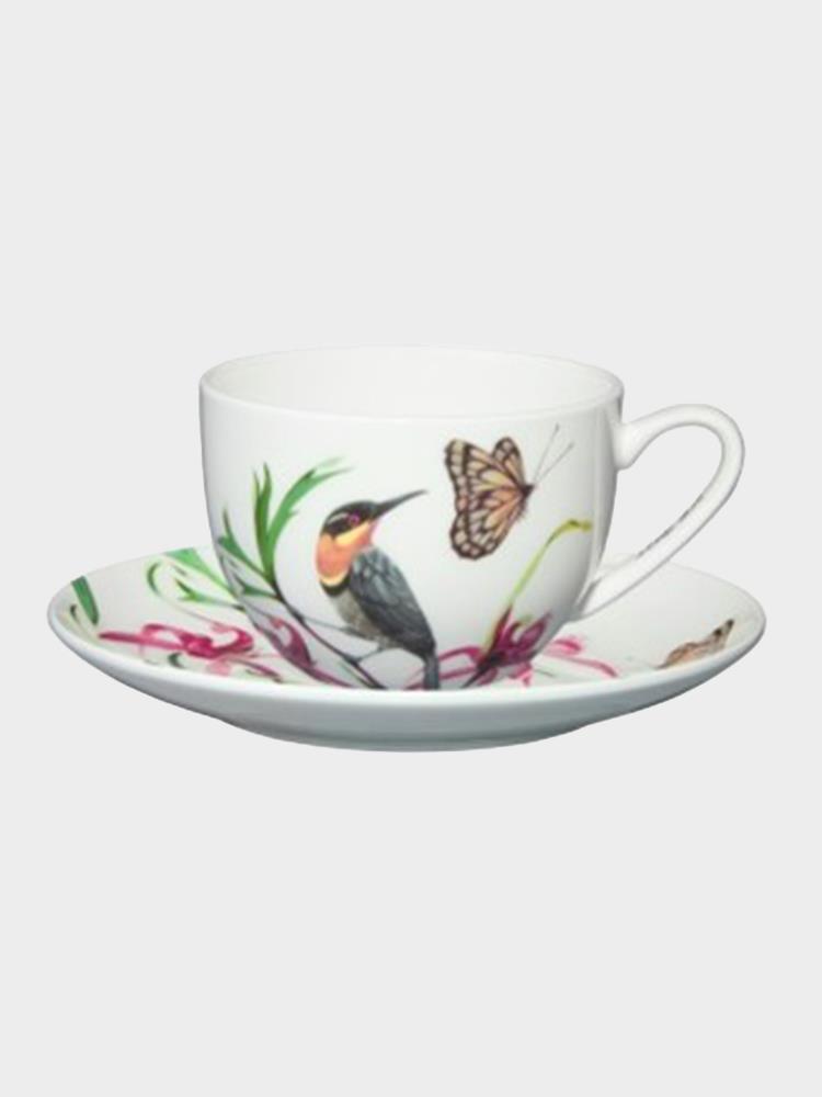 Пара чайная, 1 перс, 2 пр, 320 мл, фарфор F, белая, Медосос, Lyric