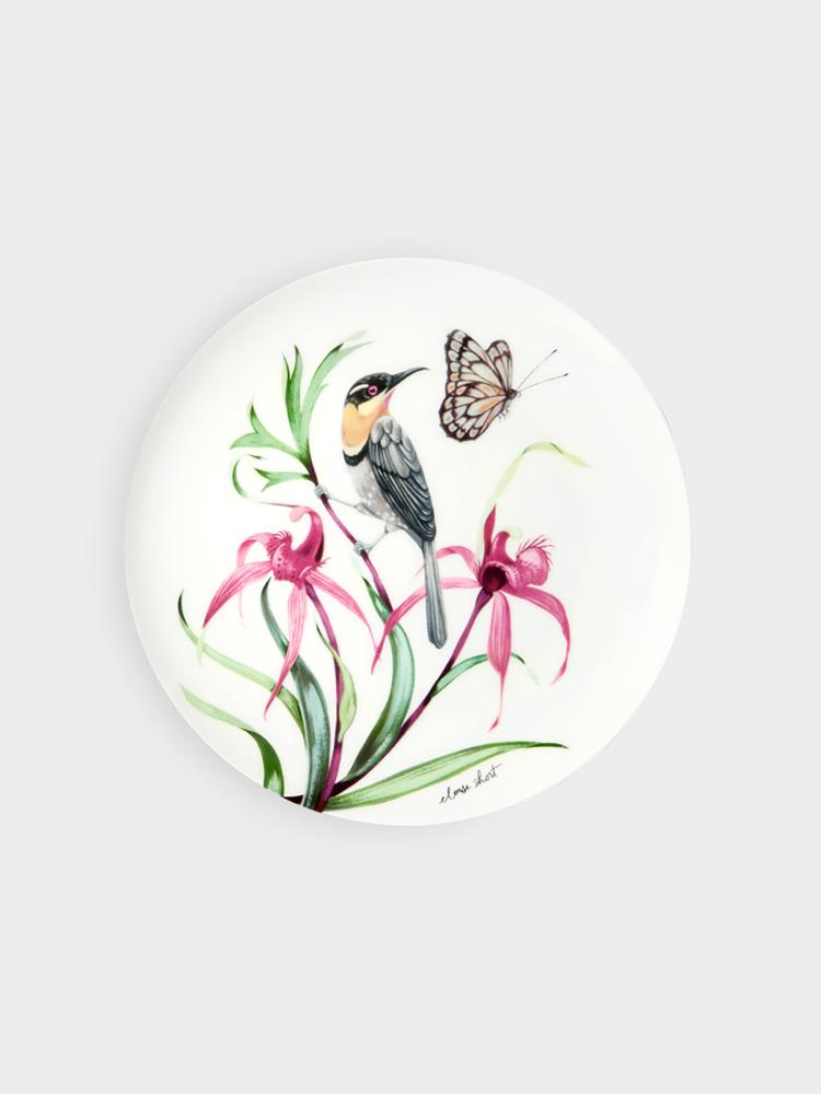 Тарелка десертная, 20 см, фарфор F, белая, Зяблик, Lyric