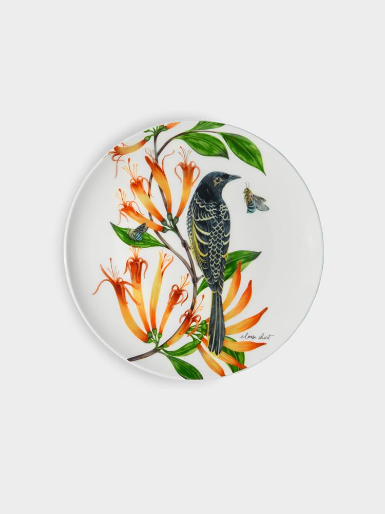 Тарелка десертная, 20 см, фарфор F, белая, Бородавчатый медосос, Lyric