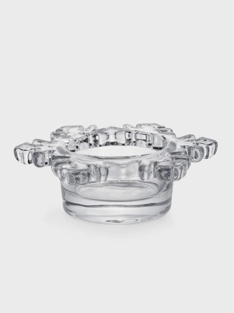 Подсвечник, 8 см, для чайной свечи, стекло, Снежинка, Event