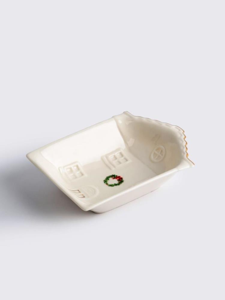 Пиала, 15x12x4 cм, фарфор Р, белая, Дом с венком, Townlet