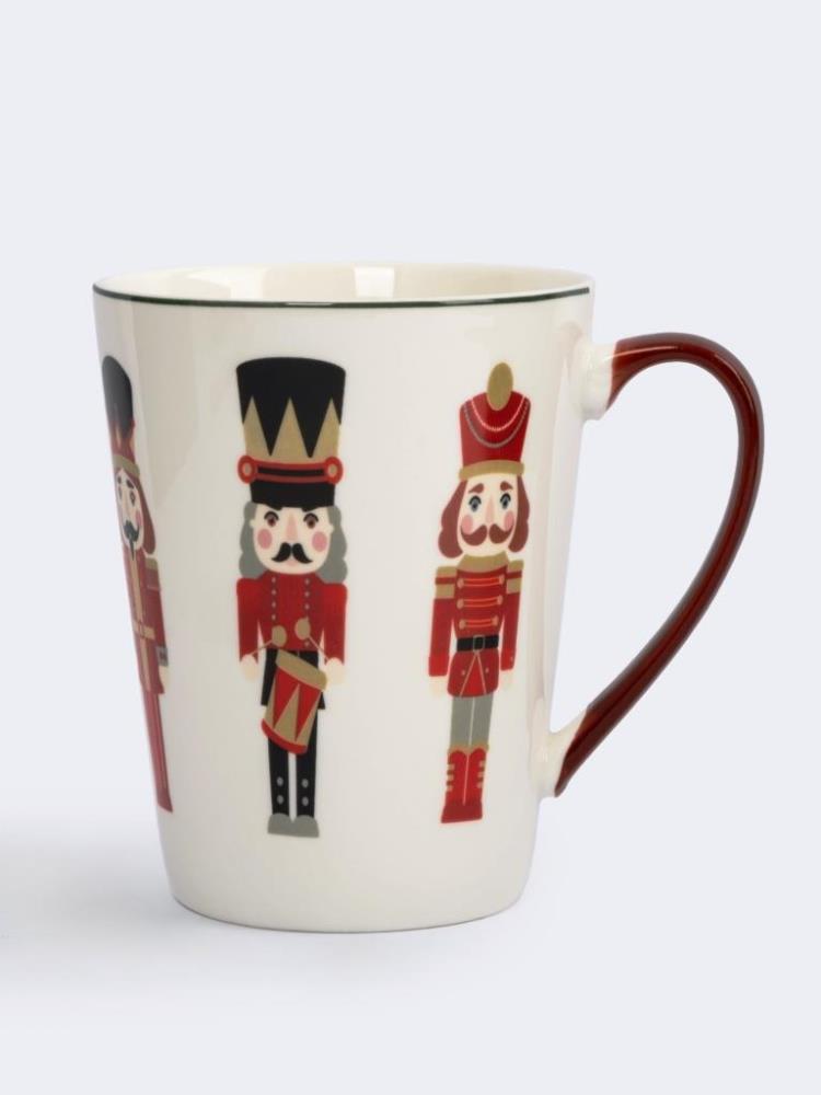 Кружка, 420 мл, фарфор N, бело-бордовая, Щелкунчики, Nutcracker