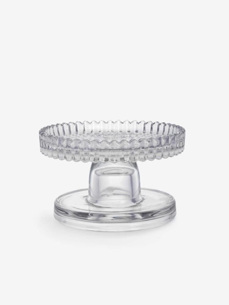 Подсвечник, 9 см, двусторонний, для тонкой/цилиндрической свечи, на ножке, стекло, Saltaire