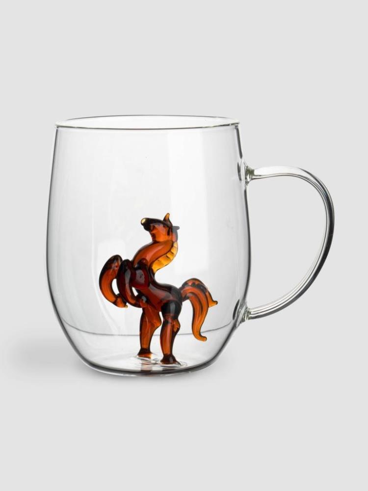 Кружка, 500 мл, стекло Б, Конь, Bright horse