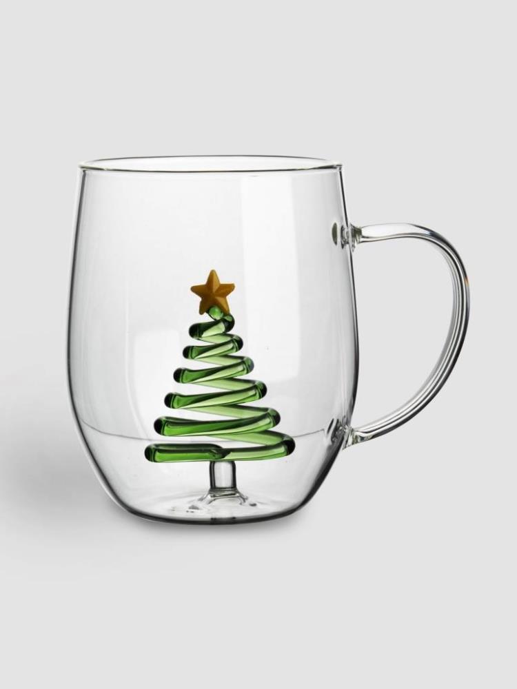 Кружка, 500 мл, стекло Б, Елка, New year
