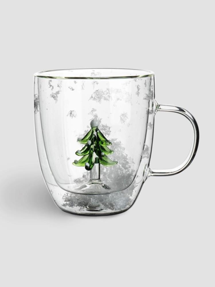 Кружка, 300 мл, стекло Б, Елка, Wind-decor