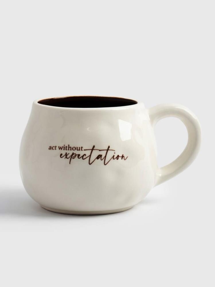 Кружка, 400 мл, керамика, бело-бордовая, Мятый эффект, Действуй, Message