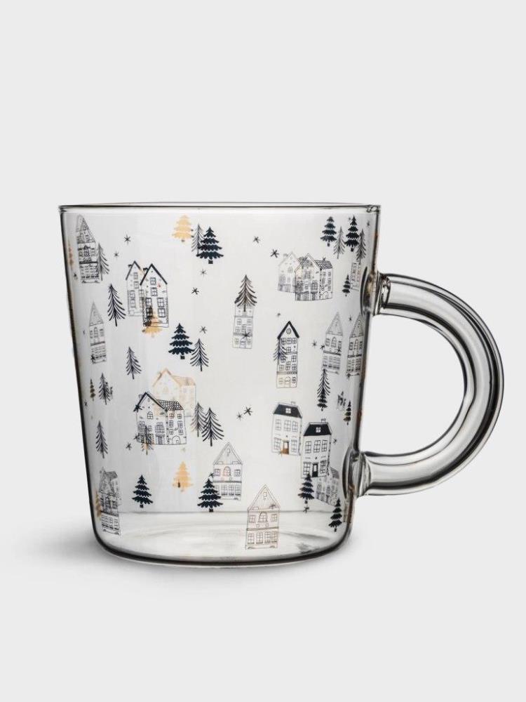 Кружка, 300 мл, стекло Б, Домики, Townlet