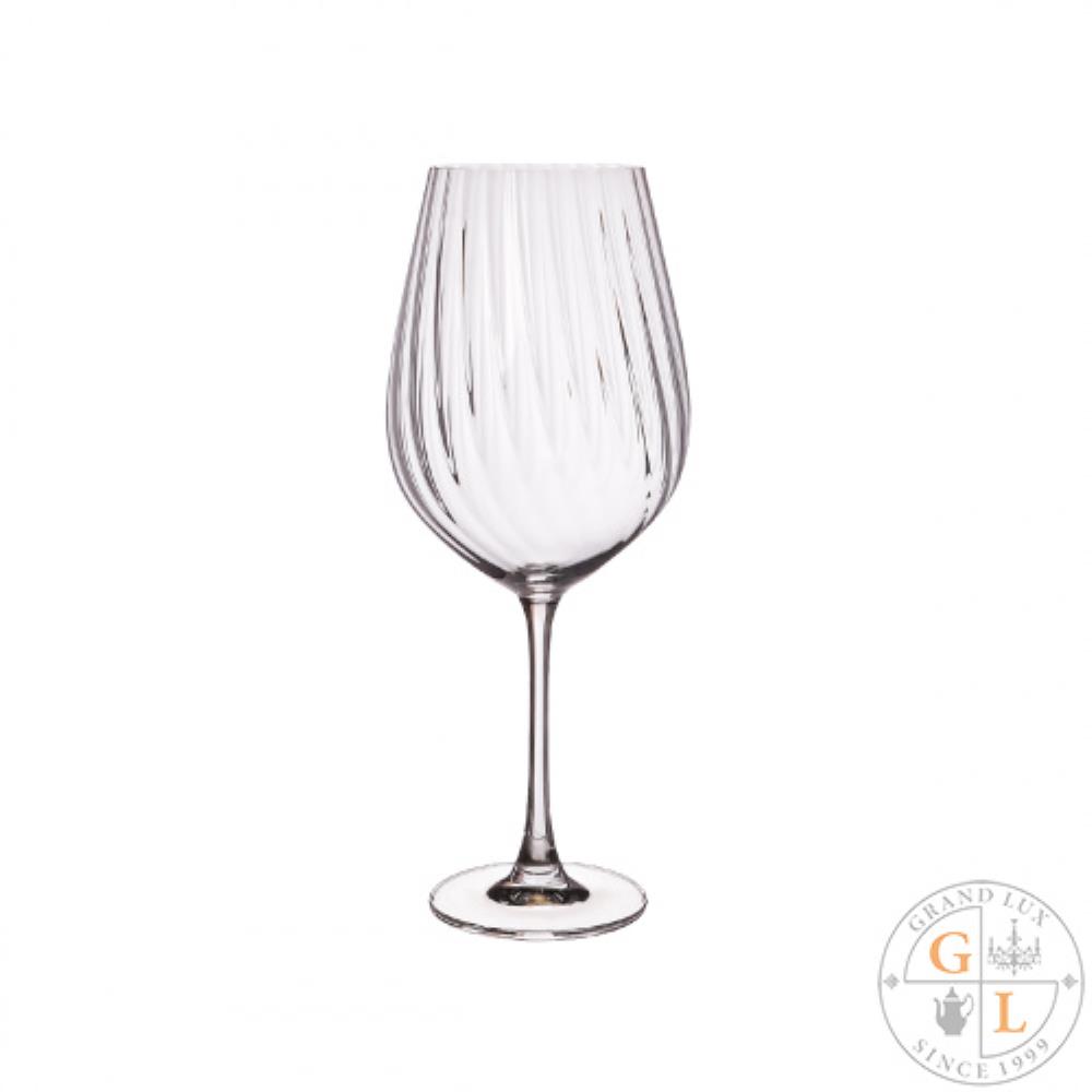 Crystalite Bohemia COLUMBA OPTIC Набор бокалов для вина 850 мл (6 шт)