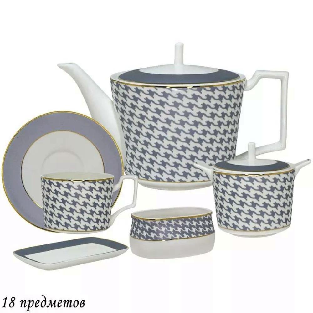 145-398 Чайный сервиз 18пр.  EARL GREY в под.уп.(х2)Костяной фарфор