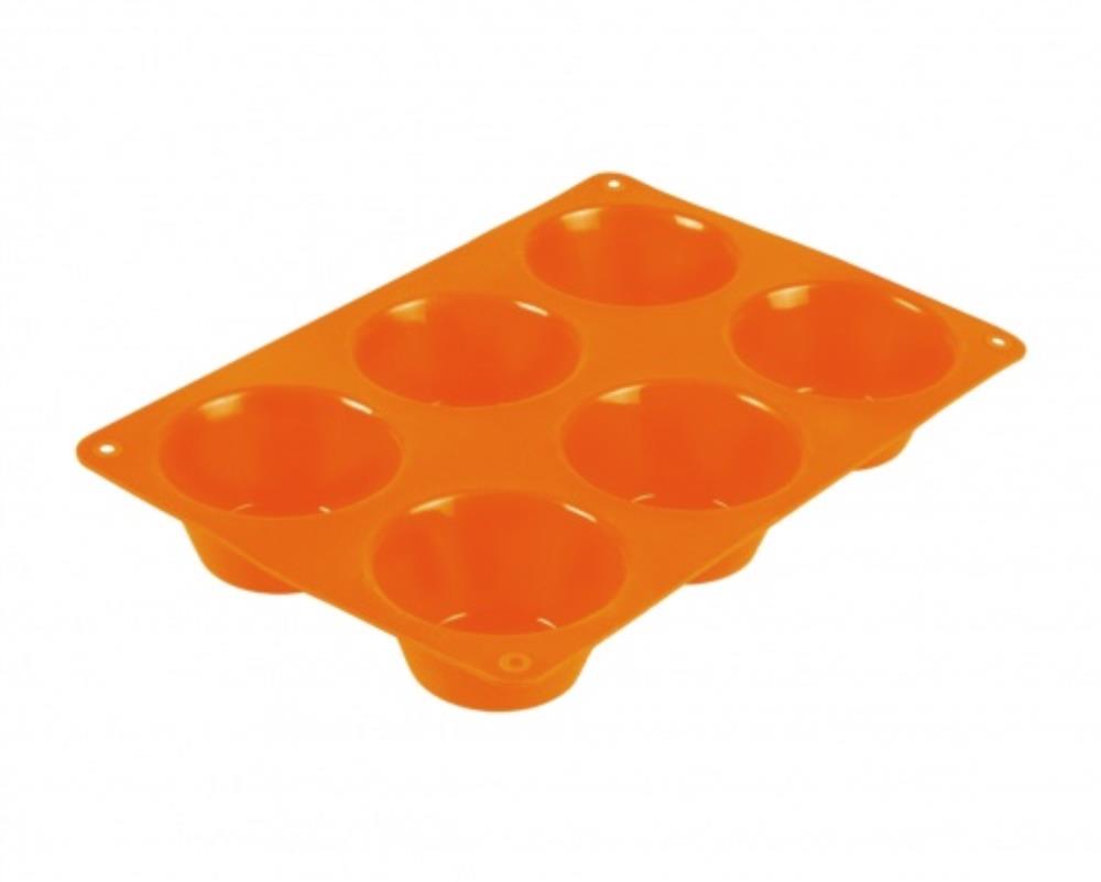 Форма для выпечки TalleR TR-66216, 6 маффинов оранжевая
