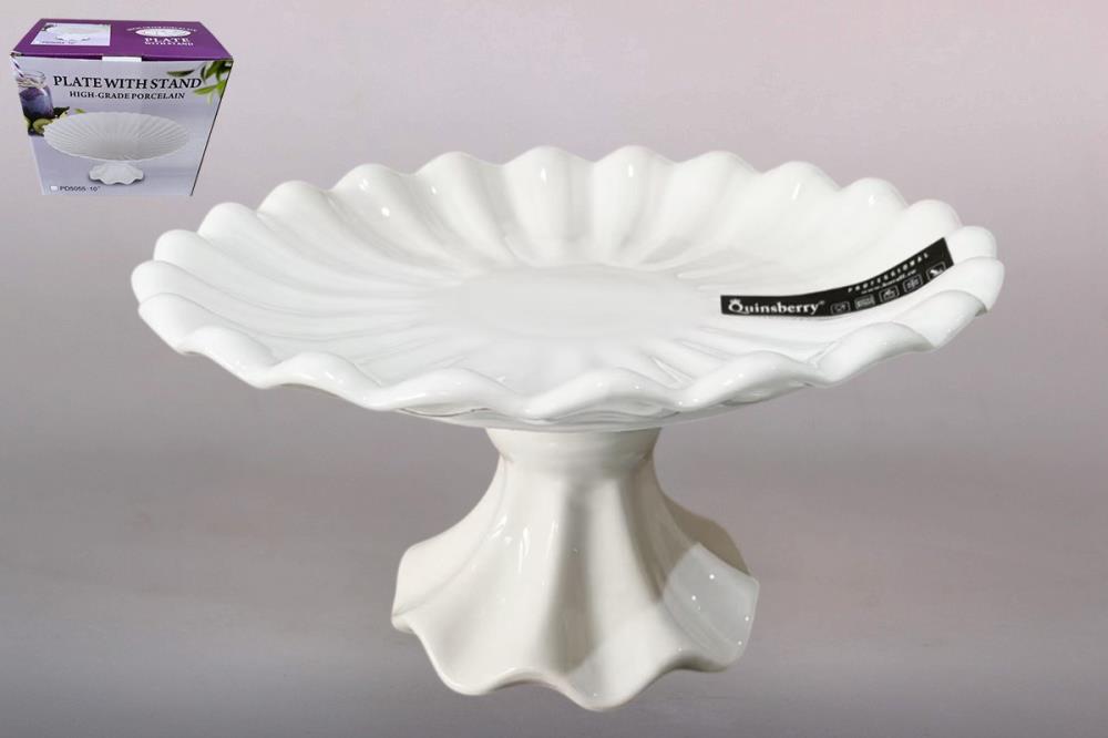 Блюдо сервировочное на ножке 26х14см  фарфор кратно 1