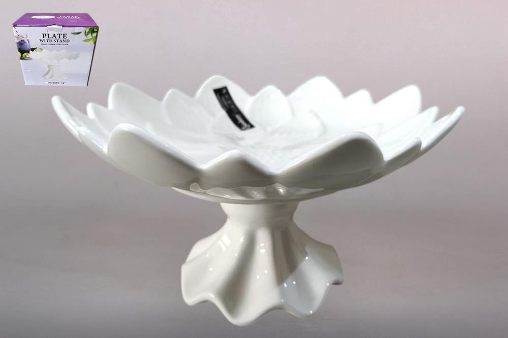 Блюдо сервировочное на ножке 29.5х17.5см  фарфор кратно 1