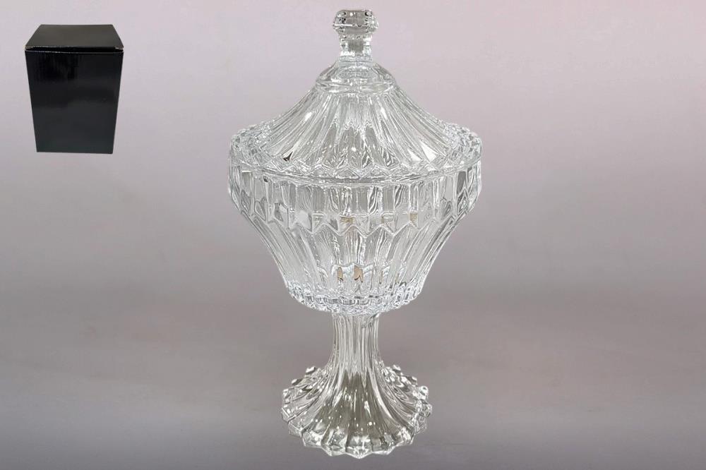 Ваза сервировочная на ножке с крышкой 11.5х20.5см  фарфор кратно 1