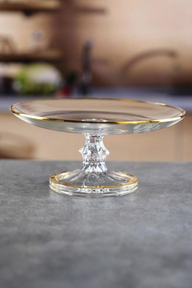 Moon Тарелка на ножке Золотая полоса на ножке 15 см Moon Тарелка на ножке Золотая полоса на ножке 15 см