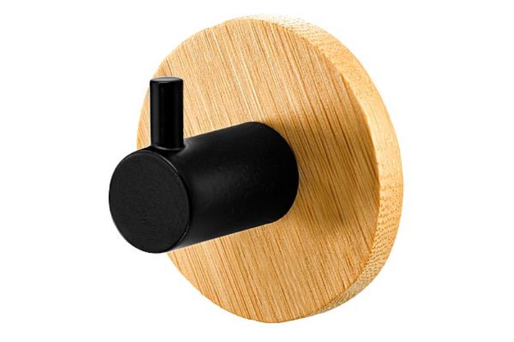 Крючок настенный с бамбуковой основой 4,8*4,8*3 см, самоклеящийся