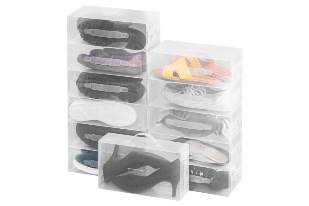 Набор 12 коробок для хранения женской обуви 30*18*10 см 