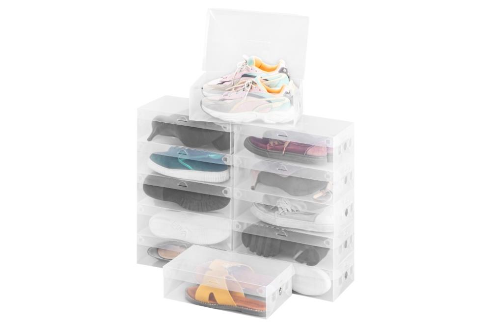 Набор 12 коробок для хранения женской обуви 30*18*10 см 