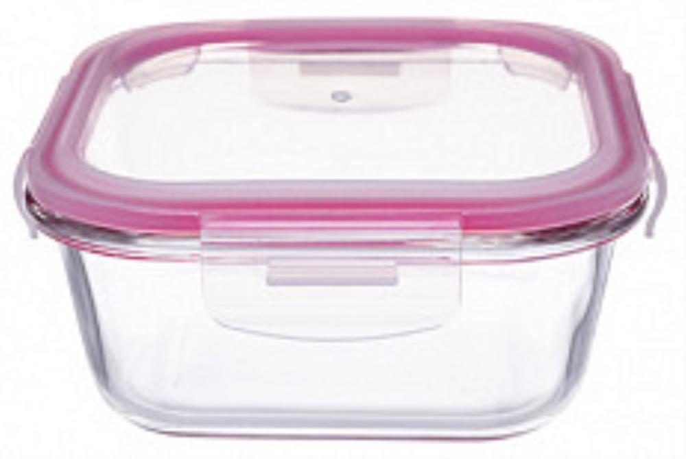 Контейнер стекл квадр  320мл роз ТМ Appetite