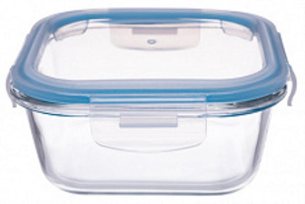 Контейнер стекл квадр  320мл син ТМ Appetite