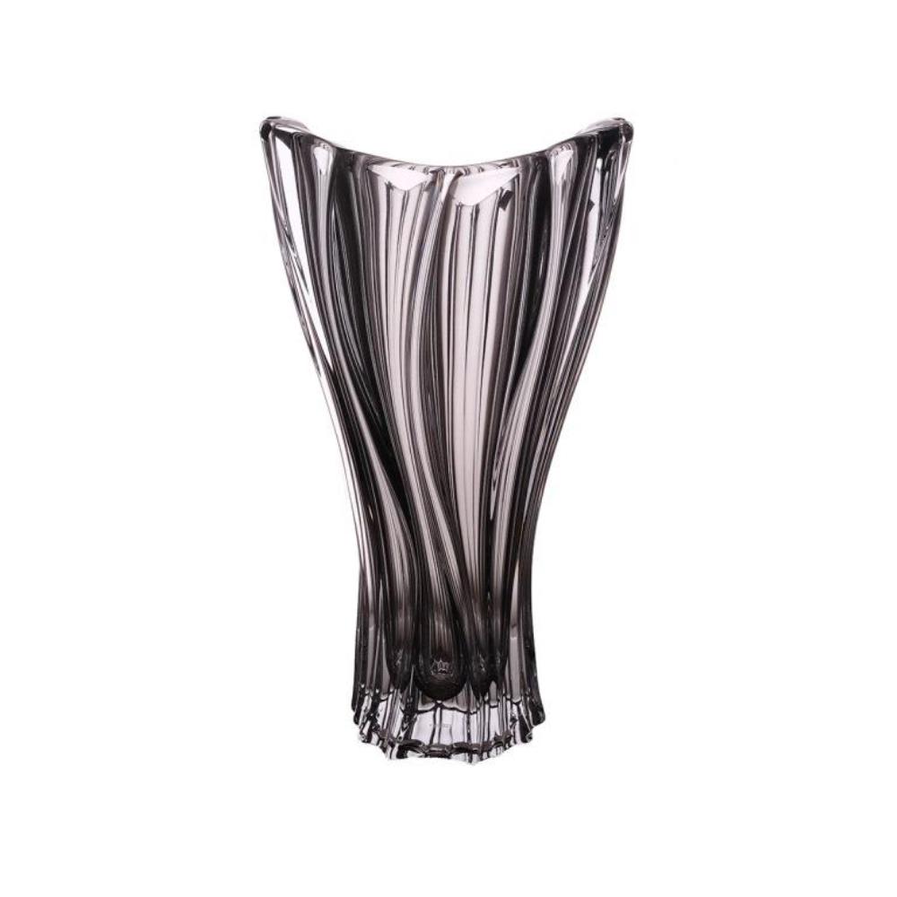 Aurum Crystal Plantica Ваза 32 см серая