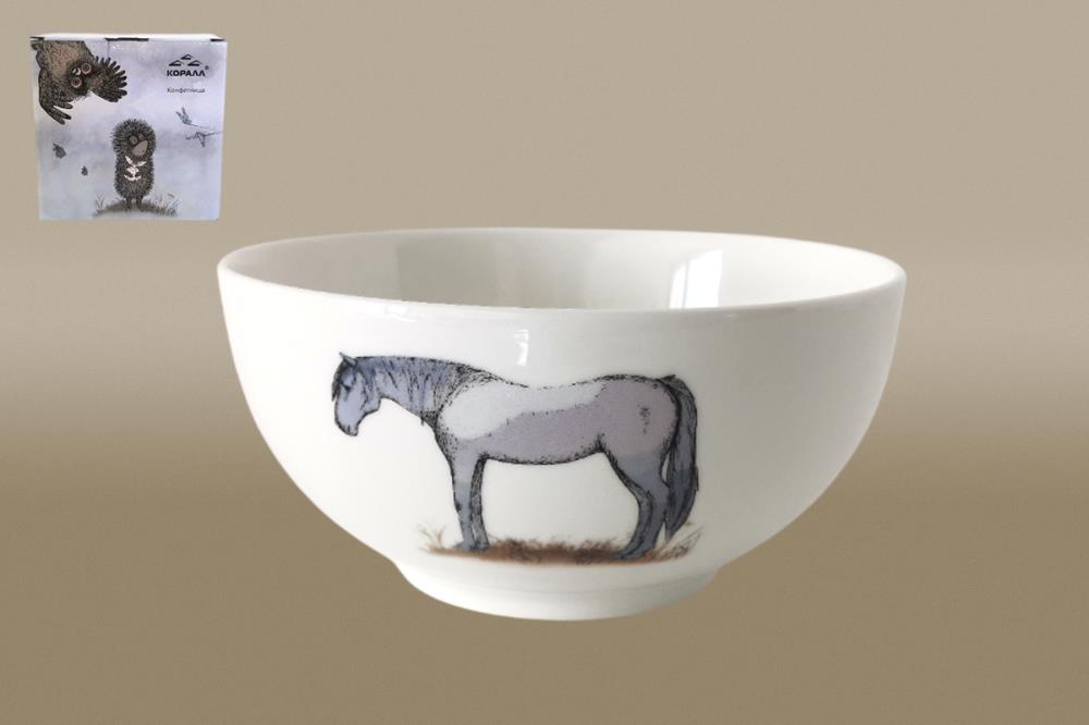 Ежик в тумане Конфетница 610мл/14см ф.круг п/уп фарфор кратно 1