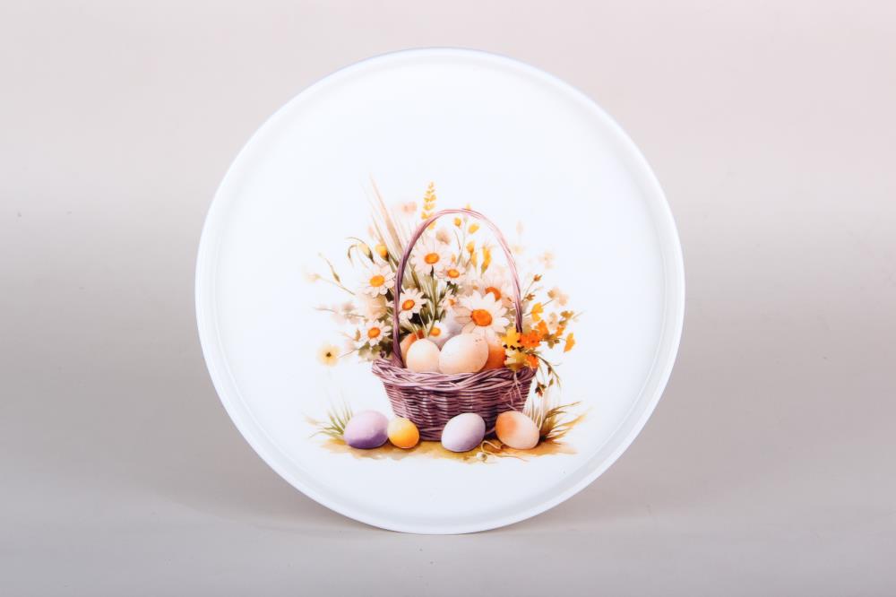 Пасха Тарелка десертная 21см п/уп  фарфор кратно 1