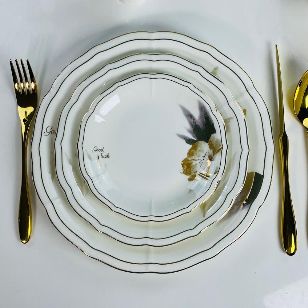 145-655 Набор из 6 тарелок 16см КАМИЛЛА в под.уп.(х20)Костяной фарфор