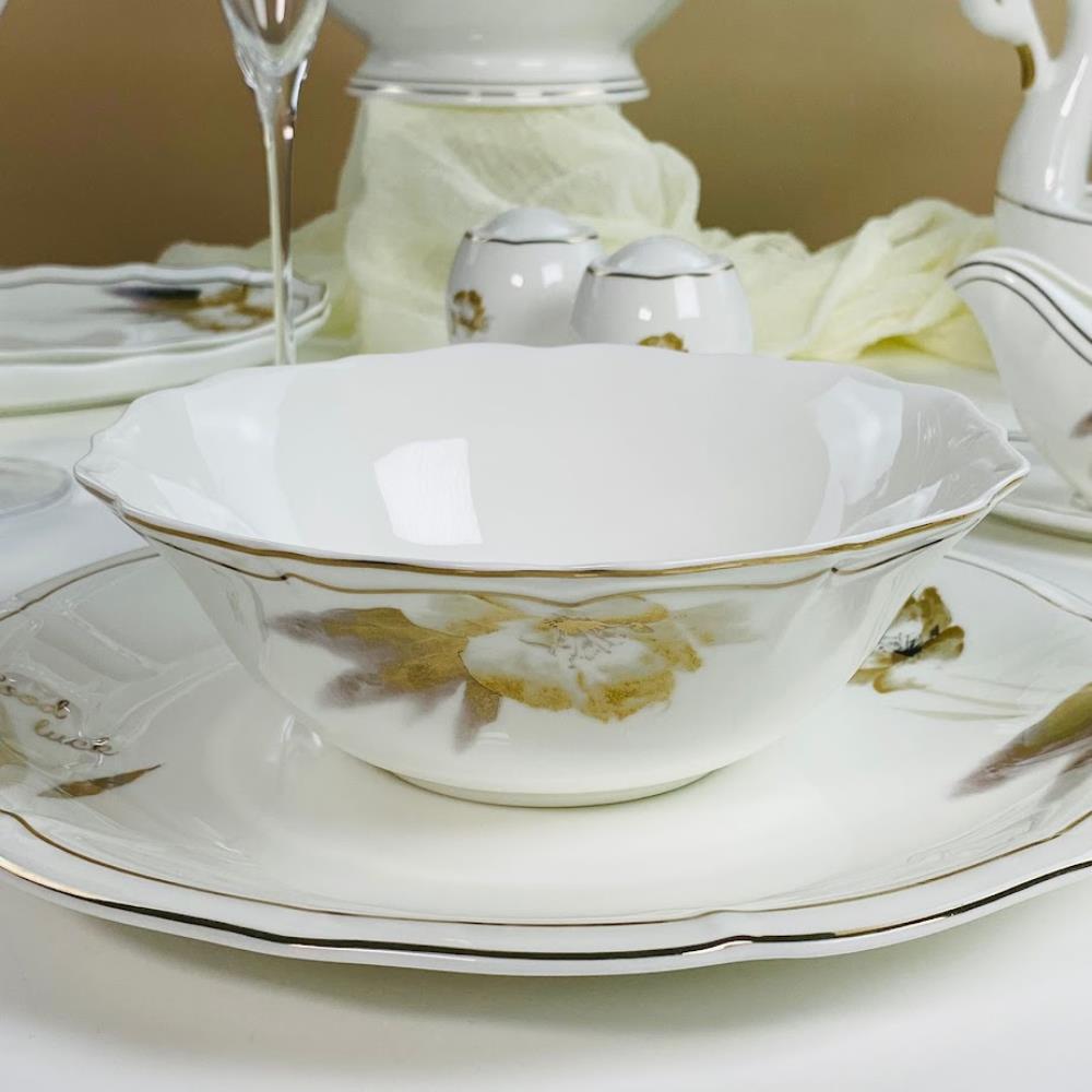 145-658 Салатник 18см КАМИЛЛА в под.уп.(х24)Костяной фарфор