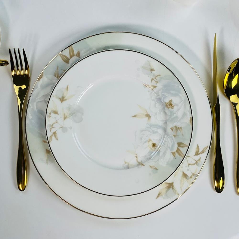 145-687 Набор из 6 тарелок 21,5см ЛИЛИАН в под.уп.(х10)Костяной фарфор 145-687 Набор из 6 тарелок 21,5см ЛИЛИАН в под.уп.(х10)Костяной фарфор