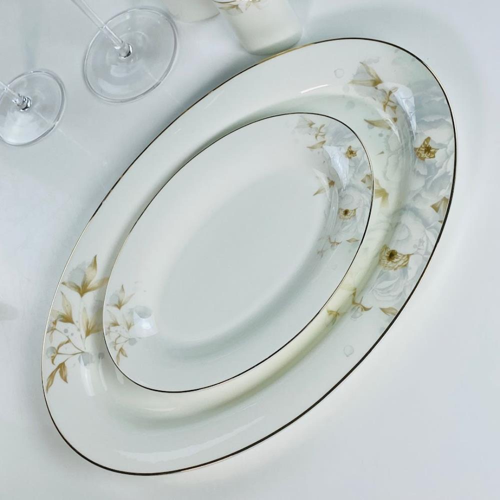 145-690 Овальное блюдо 35,5см ЛИЛИАН в под.уп.(х10)Костяной фарфор 145-690 Овальное блюдо 35,5см ЛИЛИАН в под.уп.(х10)Костяной фарфор