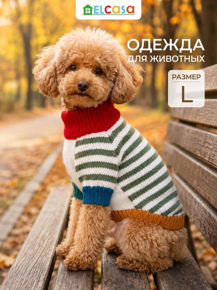 Одежда для животных-свитер L, молочно-зеленый