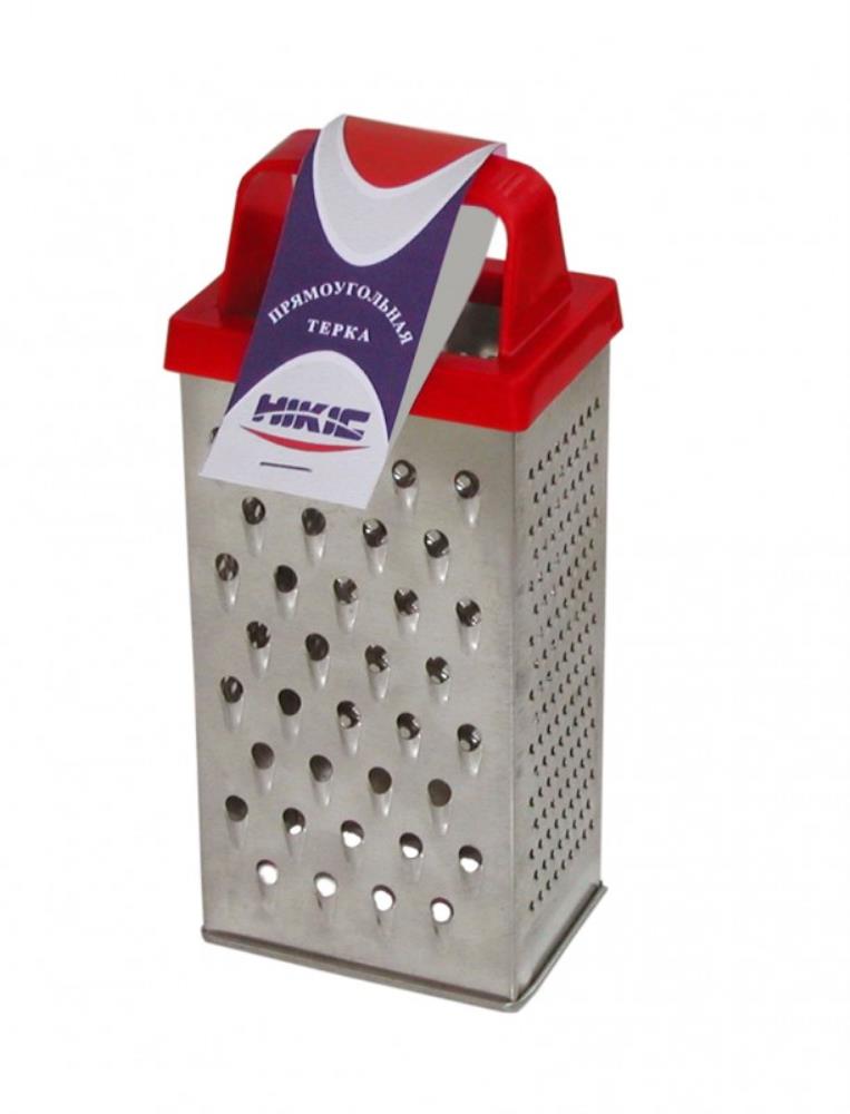 Терка прямоугольная с пластиковой ручкой Н-200, дно 88х64 Терка прямоугольная с пластиковой ручкой Н-200, дно 88х64