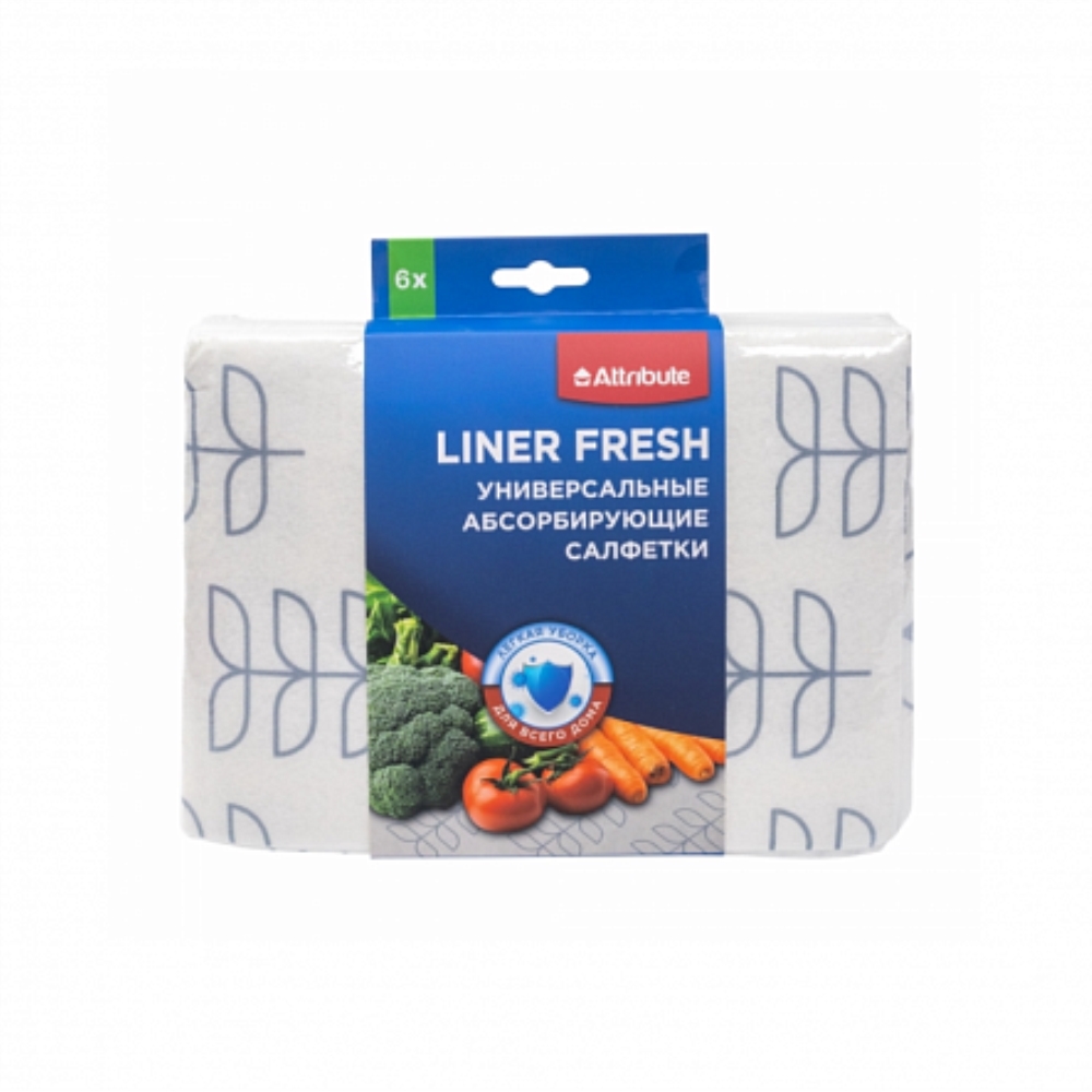 LINER FRESH Набор салфеток абсорбирующих универсальных 6шт