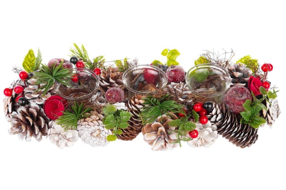 Новогоднее украшение подсвечник 39*16*8 см Новогоднее украшение подсвечник 39*16*8 см