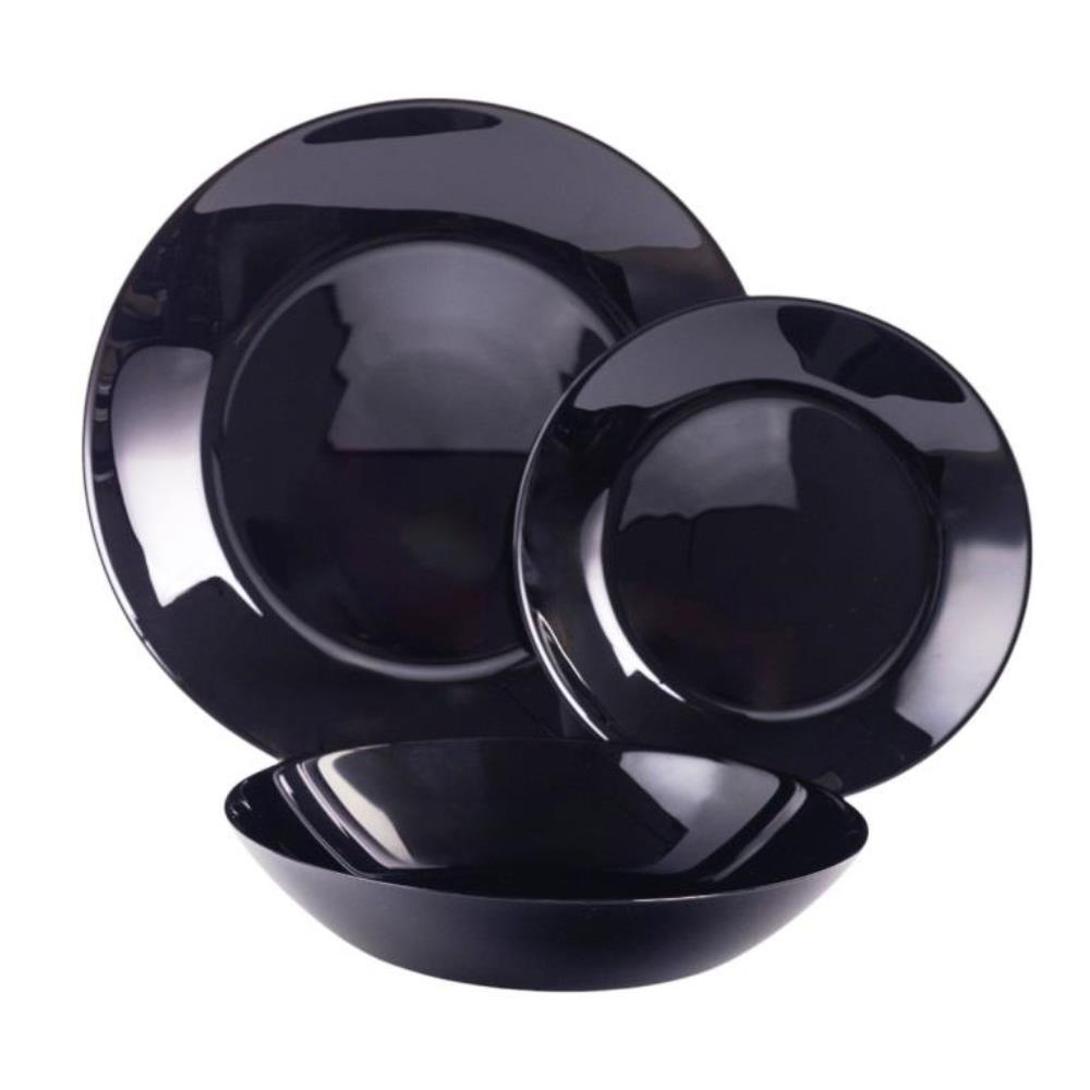 ZELIE BLACK Набор столовый 18 предметов 6 персон