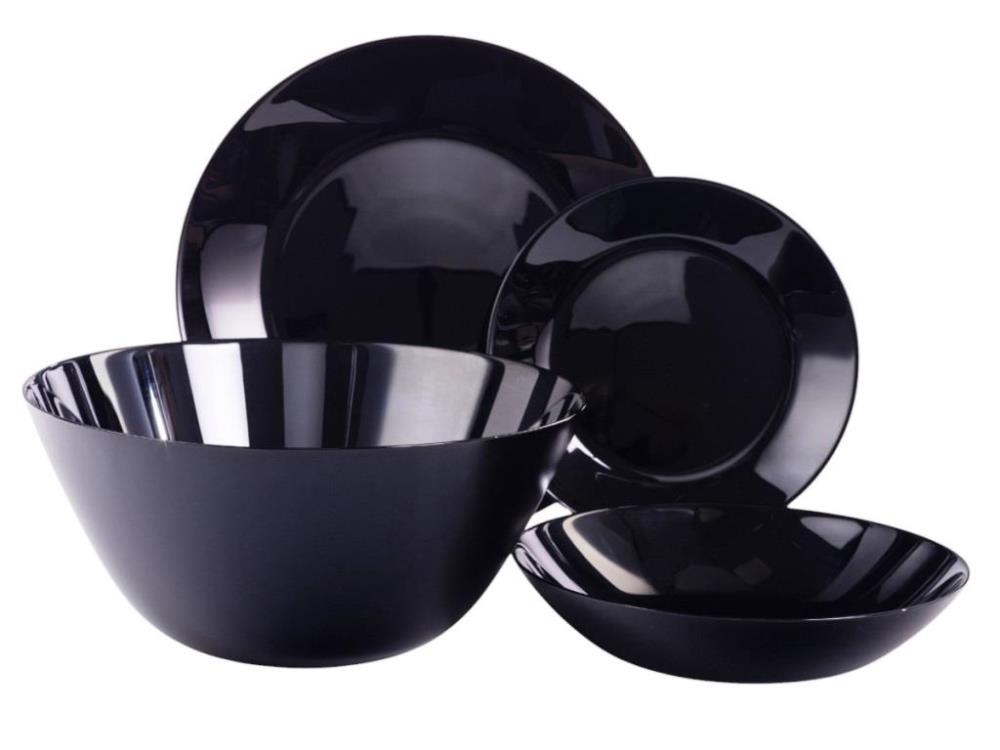 ZELIE BLACK Набор столовый 19 предметов 6 персон