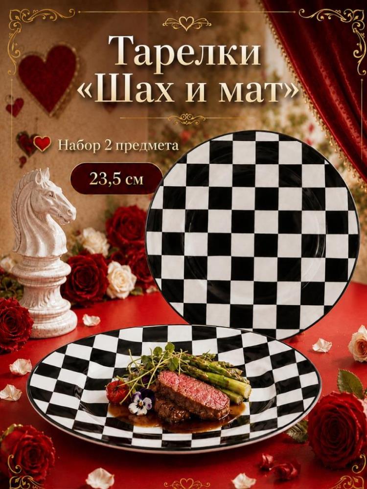 Набор тарелок обеденных 2 пр. 23,5*23,5*2 см 