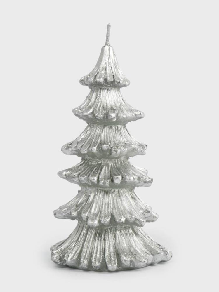 Свеча, 12 см, серебристая, Елка, New year Свеча, 12 см, серебристая, Елка, New year