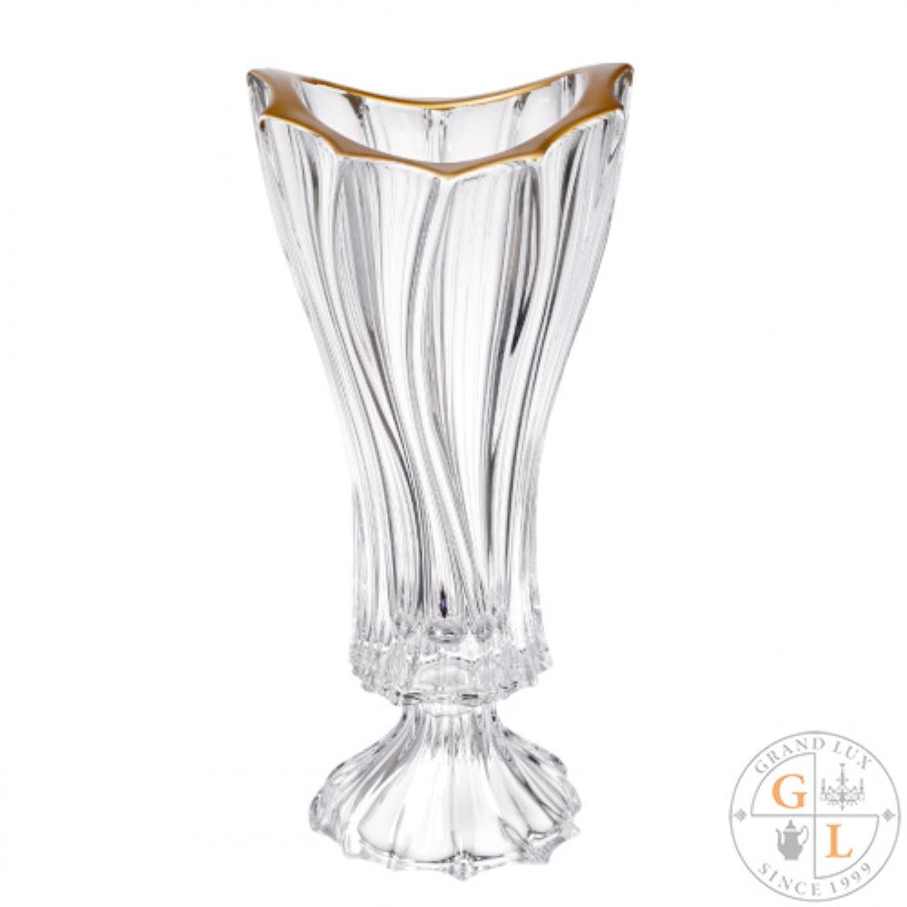 Aurum Crystal Plantica Ваза на ножке 40 см