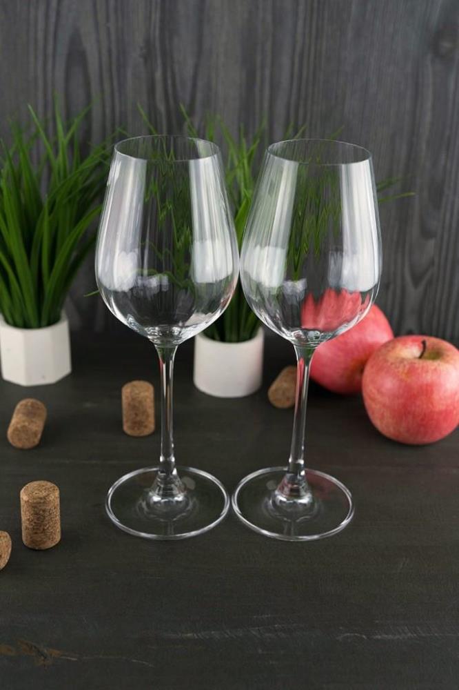 Crystalite Bohemia COLUMBA OPTIC Набор бокалов для вина 400 мл (2 шт)