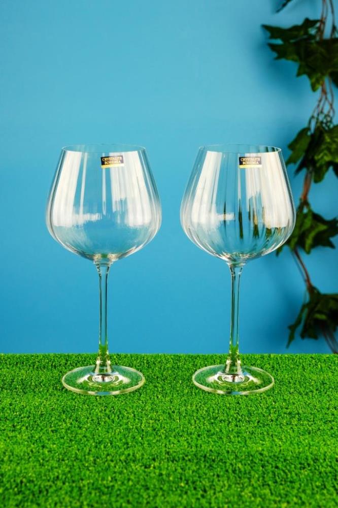 Crystalite Bohemia COLUMBA OPTIC Набор бокалов для вина 640 мл (2 шт)
