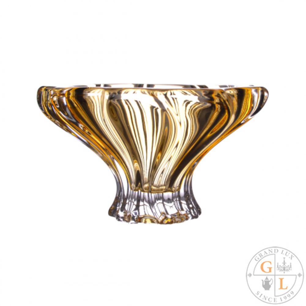 Aurum Crystal Plantica Конфетница 15 см Amber