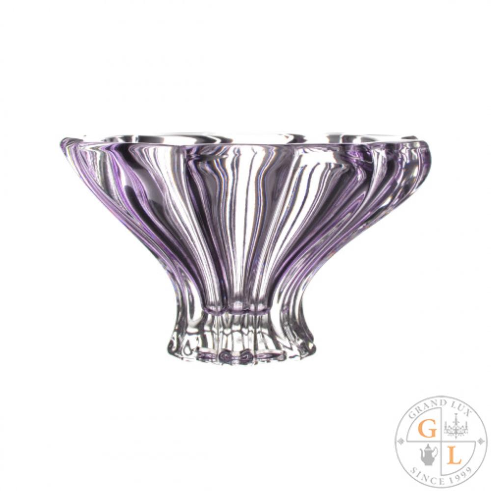 Aurum Crystal Plantica Конфетница 15 см фиолет.
