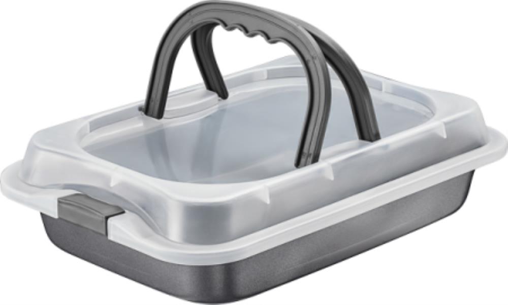 93-CS-EA-2-07 Противень глубокий с пластиковой крышкой 36,5x24,7x4,7 см, Linea EASY углеродистая сталь, пластик 93-CS-EA-2-07 Противень глубокий с пластиковой крышкой 36,5x24,7x4,7 см, Linea EASY углеродистая сталь, пластик