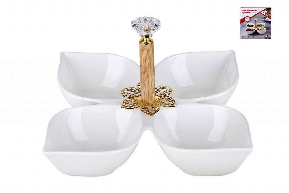 Менажница 4-х секционная 19см   кратно 1 Менажница 4-х секционная 19см   кратно 1