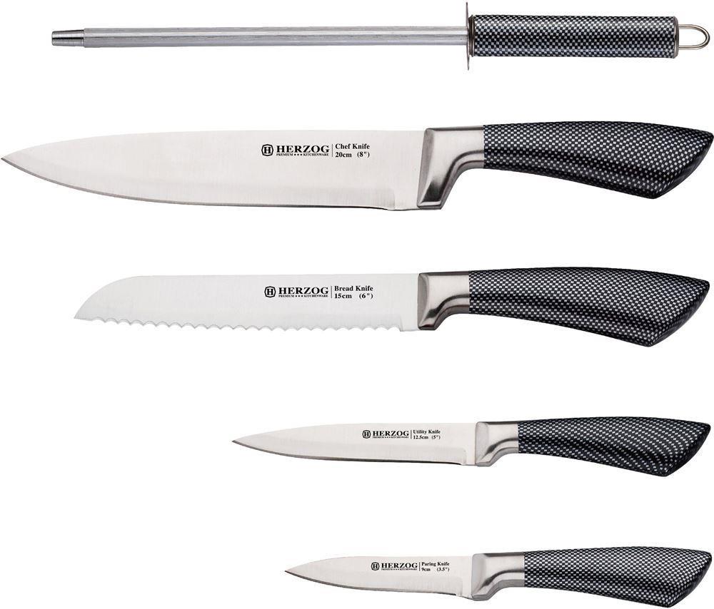 Набор ножей HERZOG HR-SND5W-BLK (10) , шт