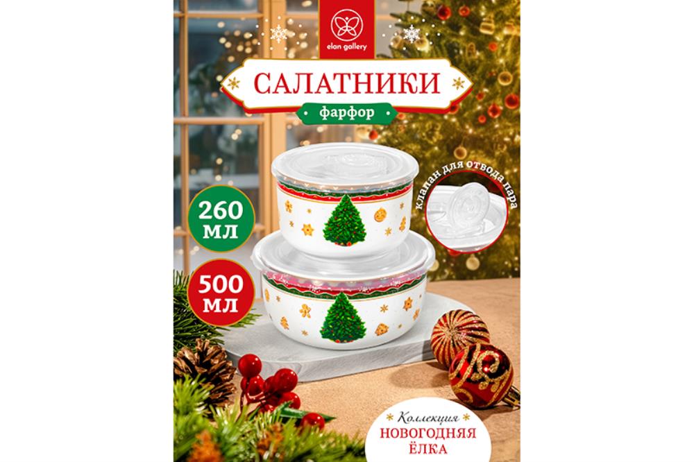 Набор 2 салатников - 500 мл 13,5*13,5*6,5 см+260 мл 10,5*10,5*6 см 